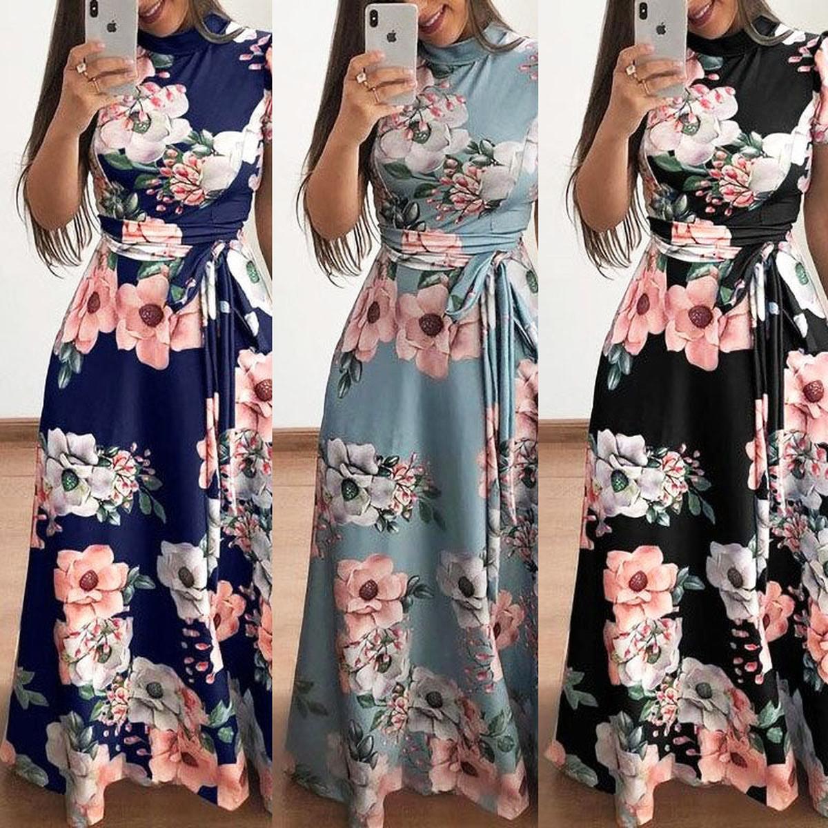 Floral Spring Dress With Flowing Silhouette