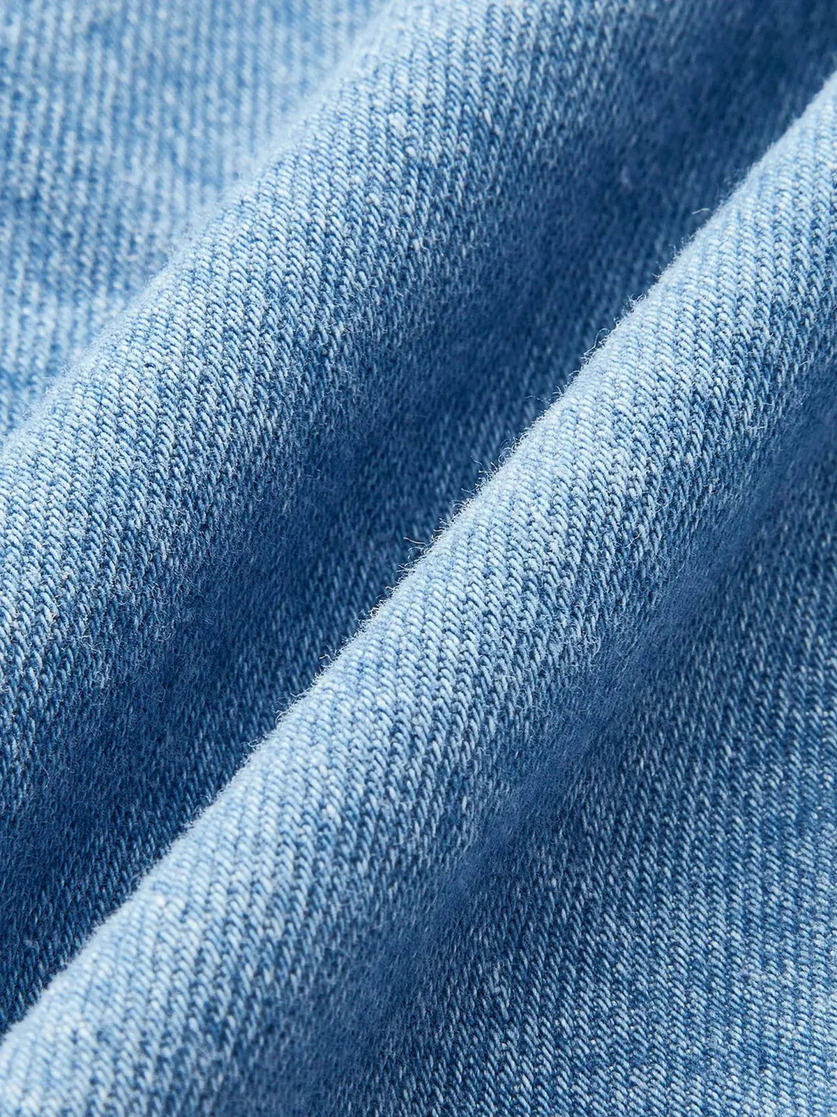 Halter Neck Buckle Faux Denim Mini Dress