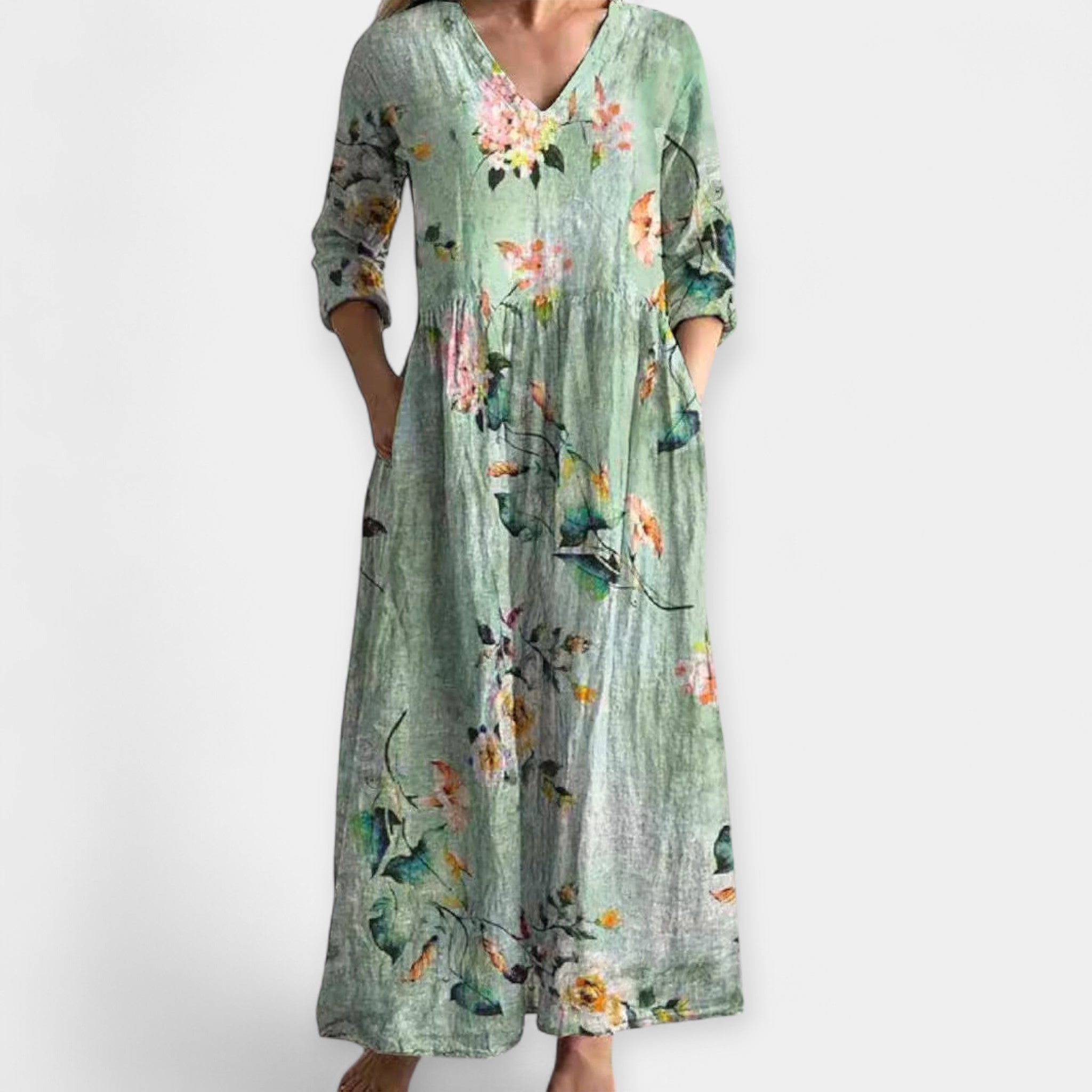 Rochie vaporoasă cu imprimeu floral