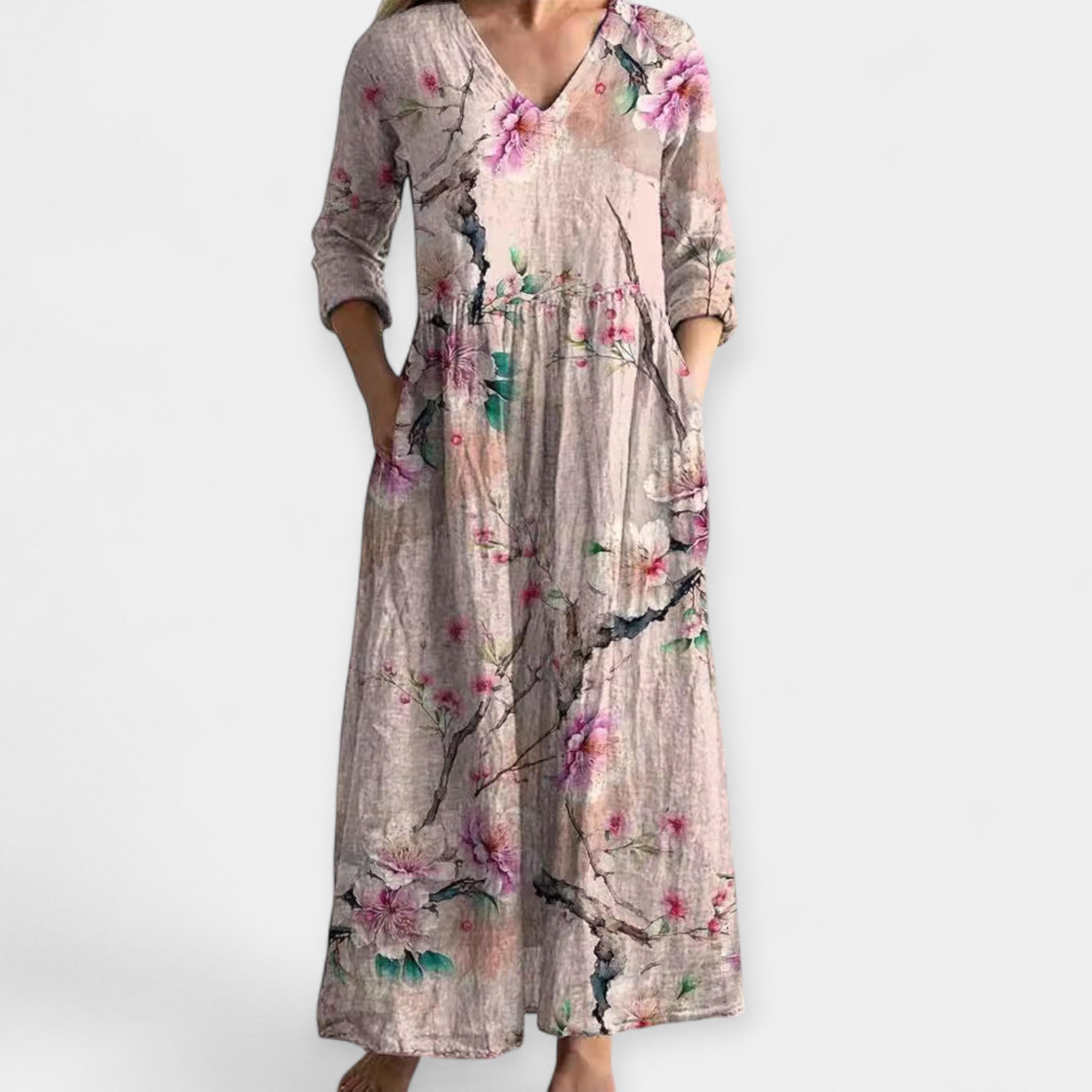 Rochie vaporoasă cu imprimeu floral