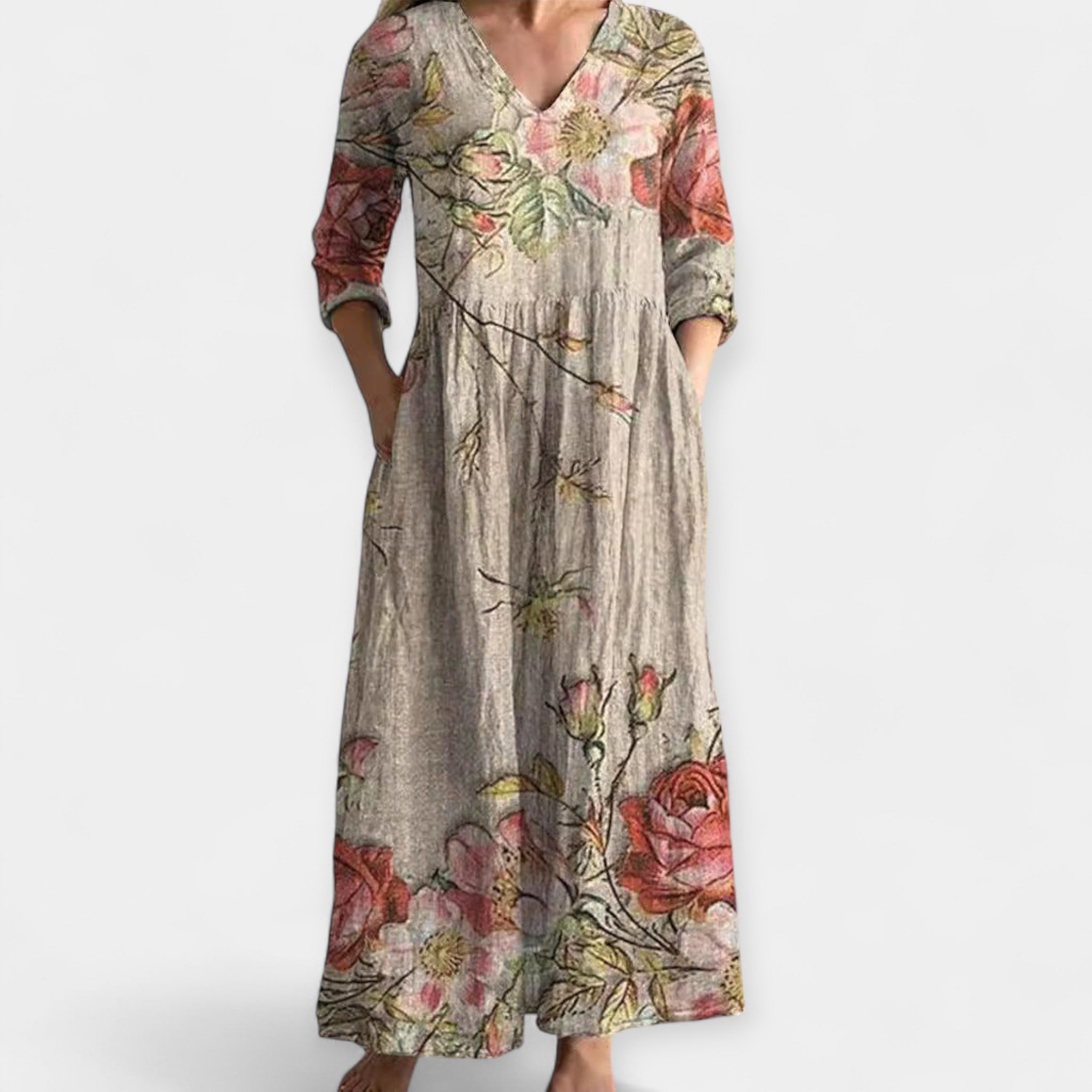 Rochie vaporoasă cu imprimeu floral