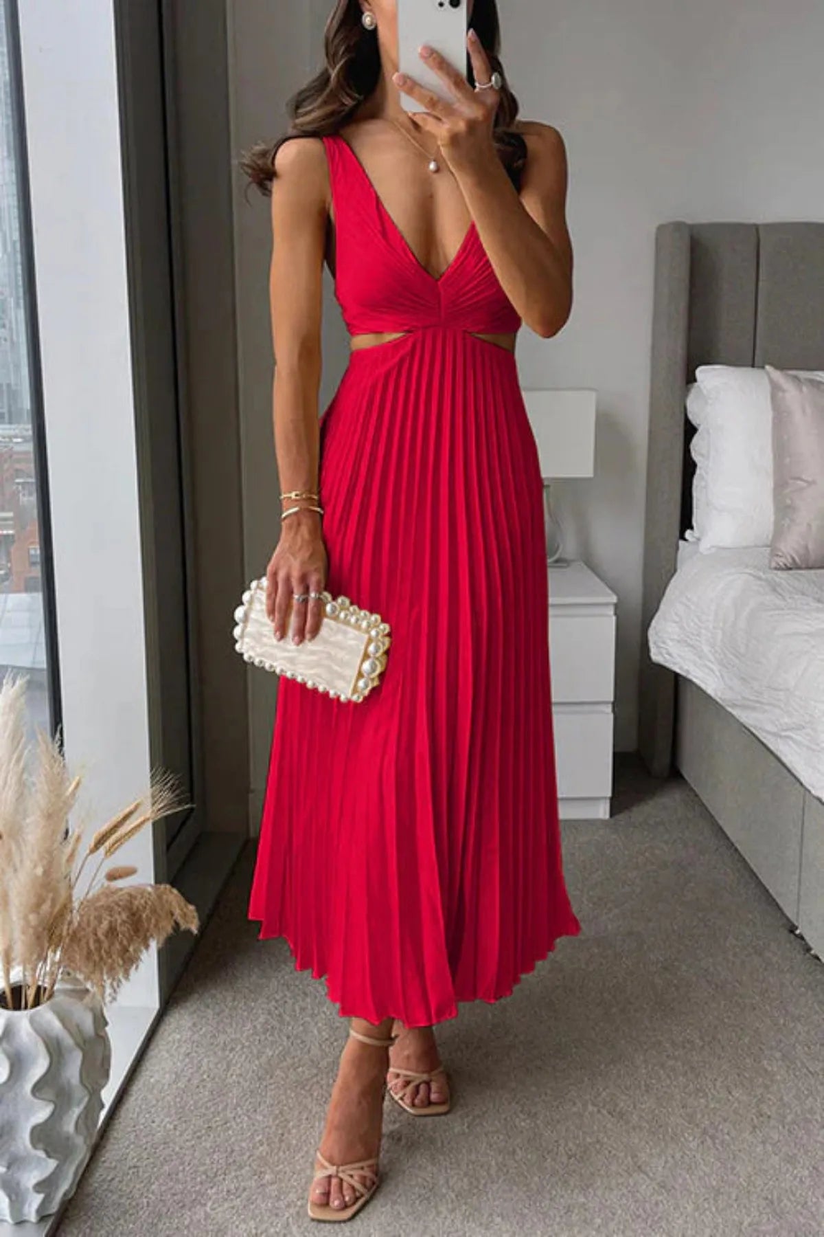 Pleated Maxi Dress