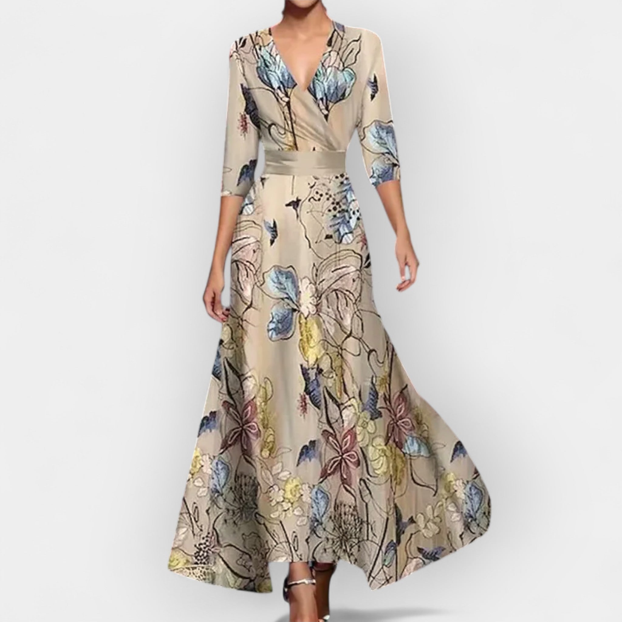Rochie maxi cu imprimeu floral