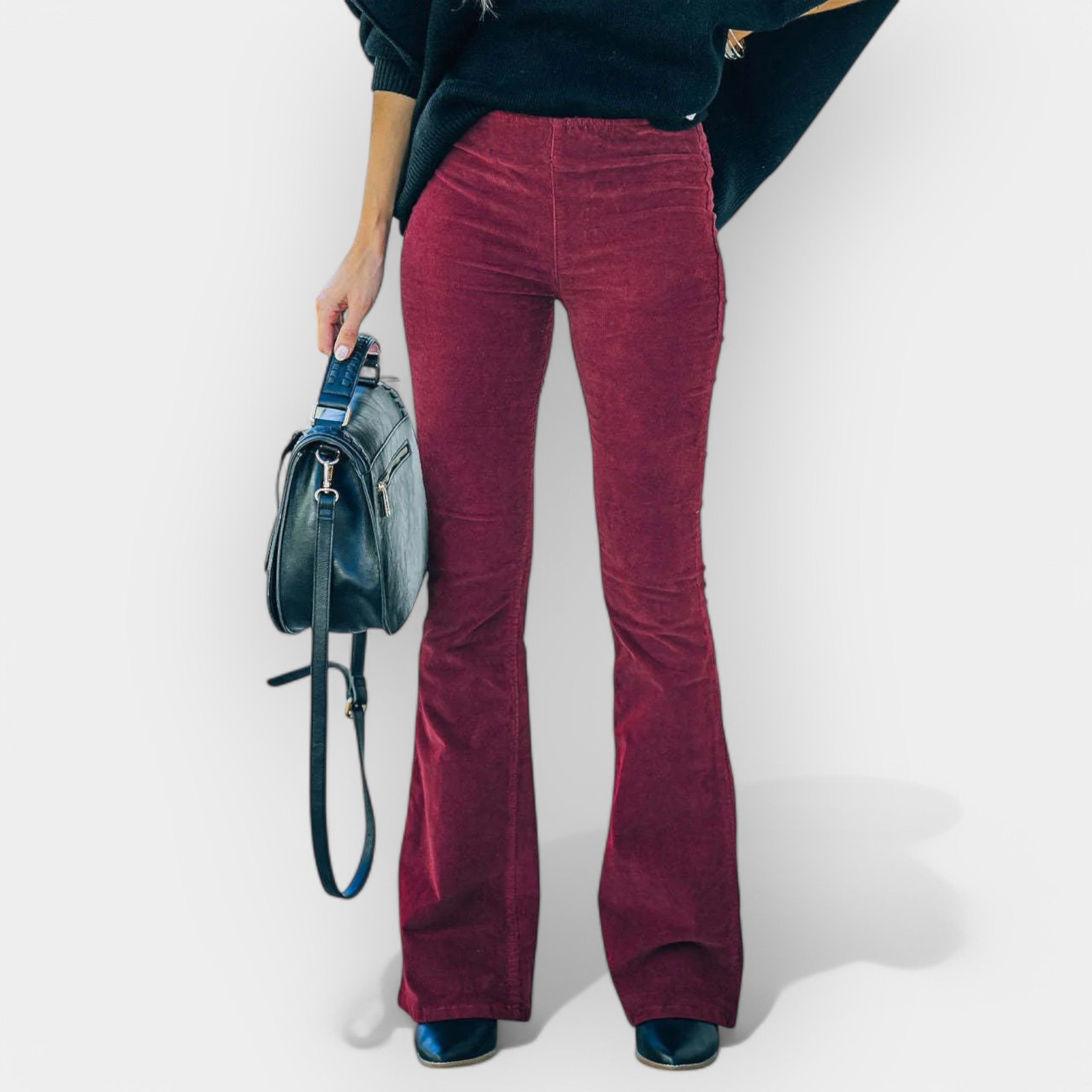 Pantalon Evazat cu Talie Înaltă