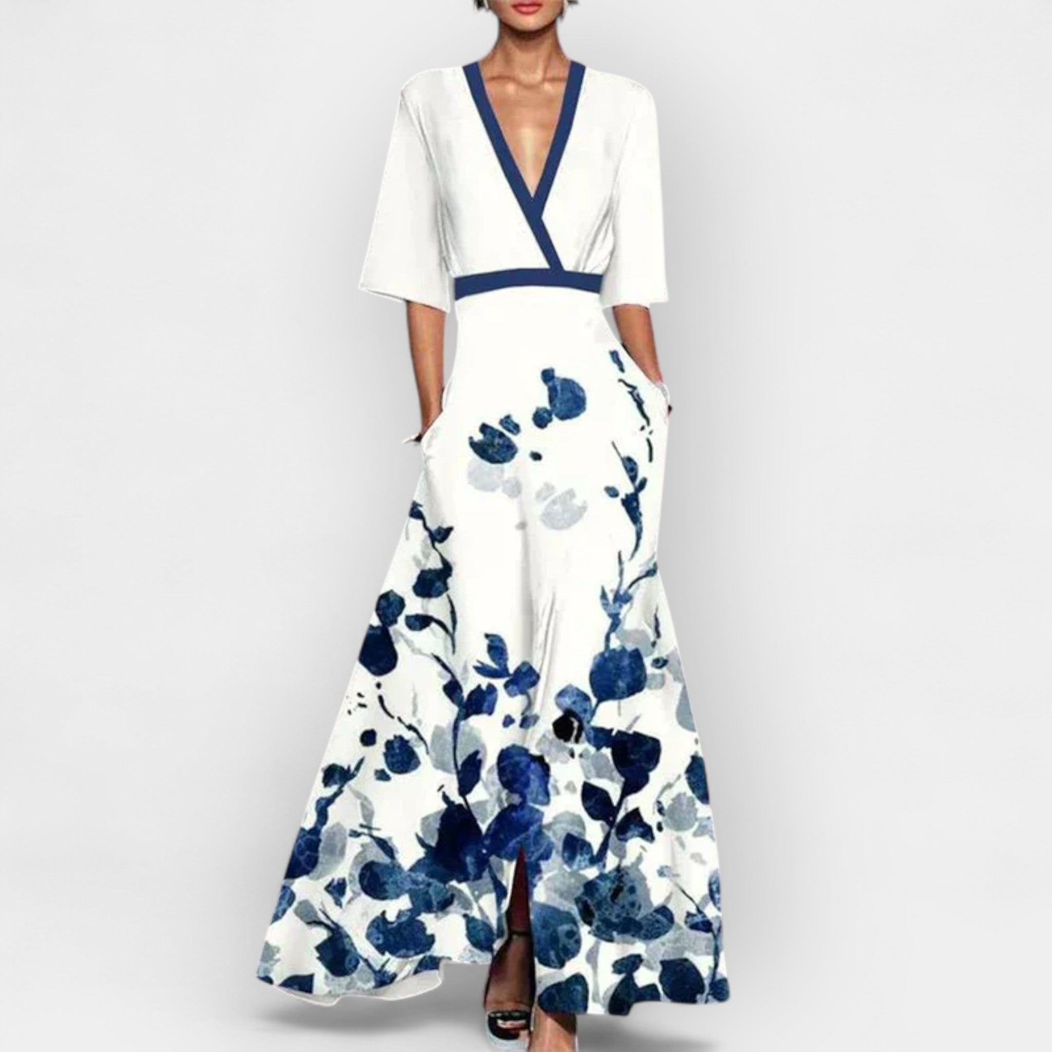 Rochie maxi florală elegantă