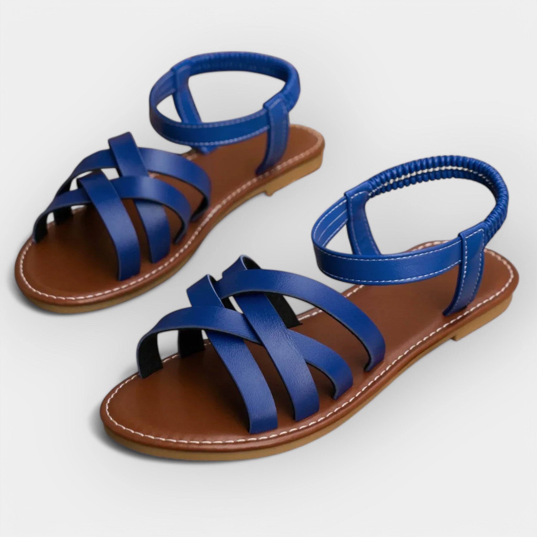 Sandale lucrate manual cu barete