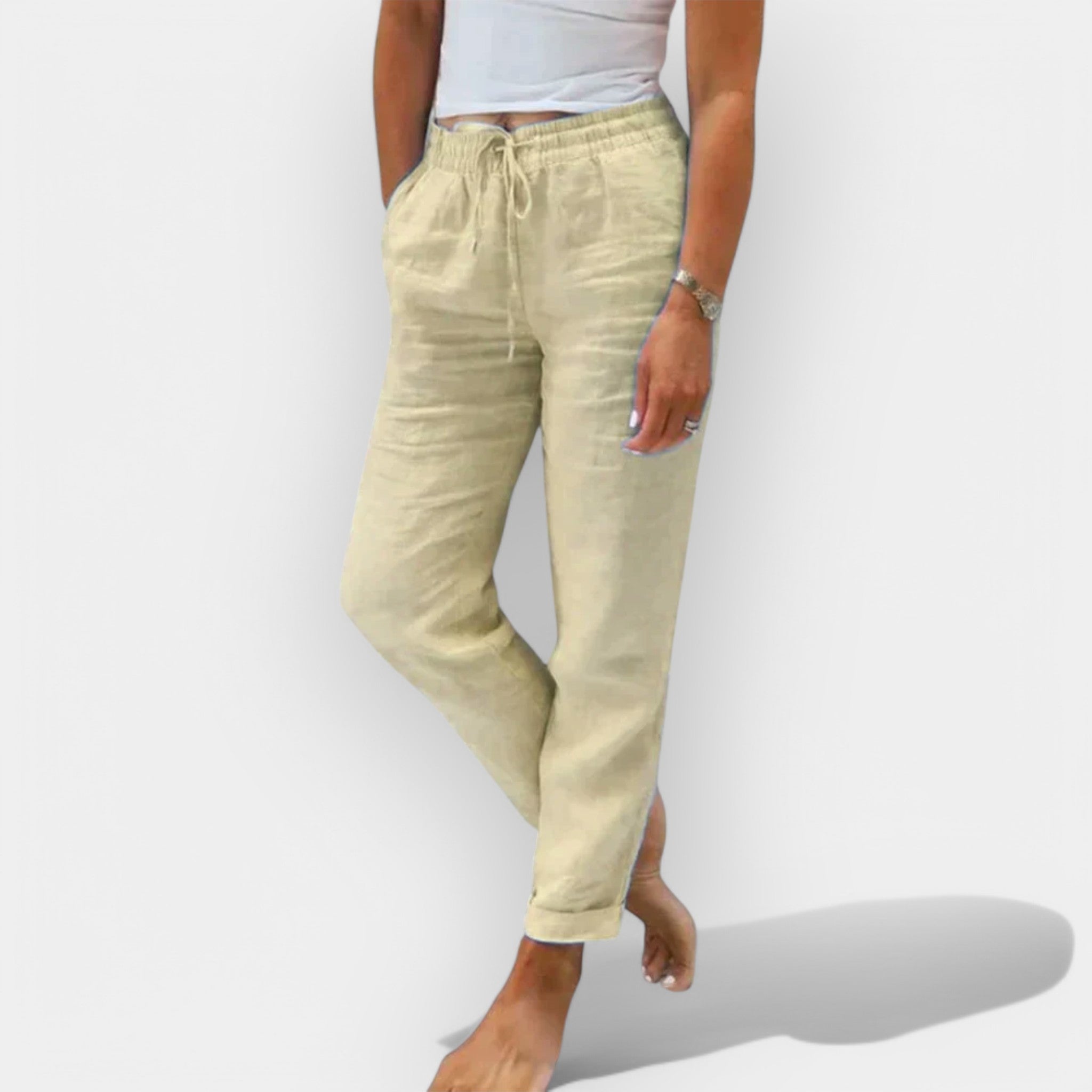 Pantaloni de Vară Liniștită din In
