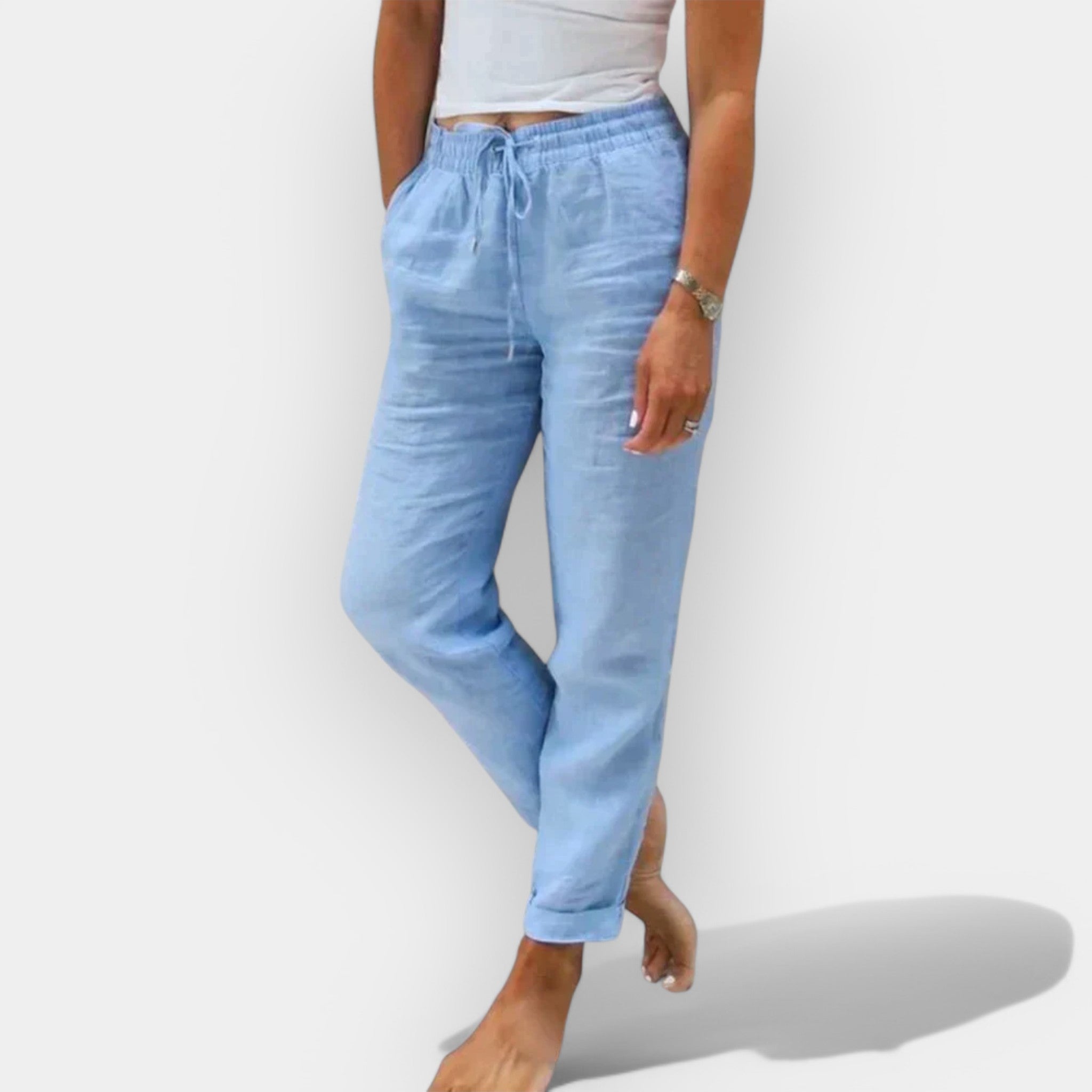Pantaloni de Vară Liniștită din In