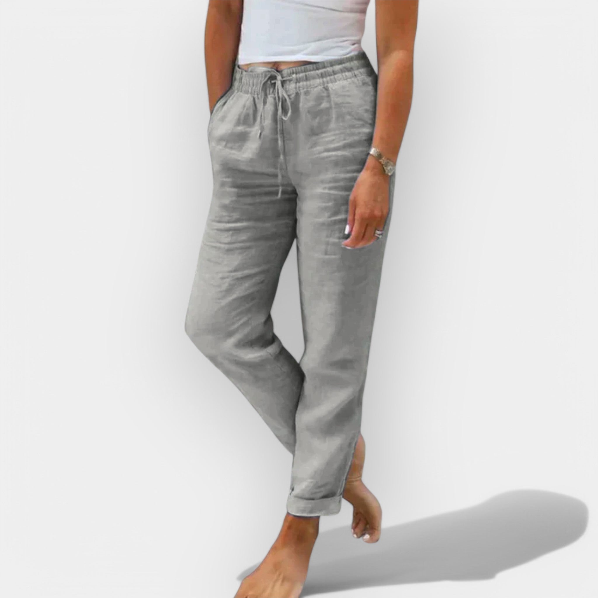 Pantaloni de Vară Liniștită din In