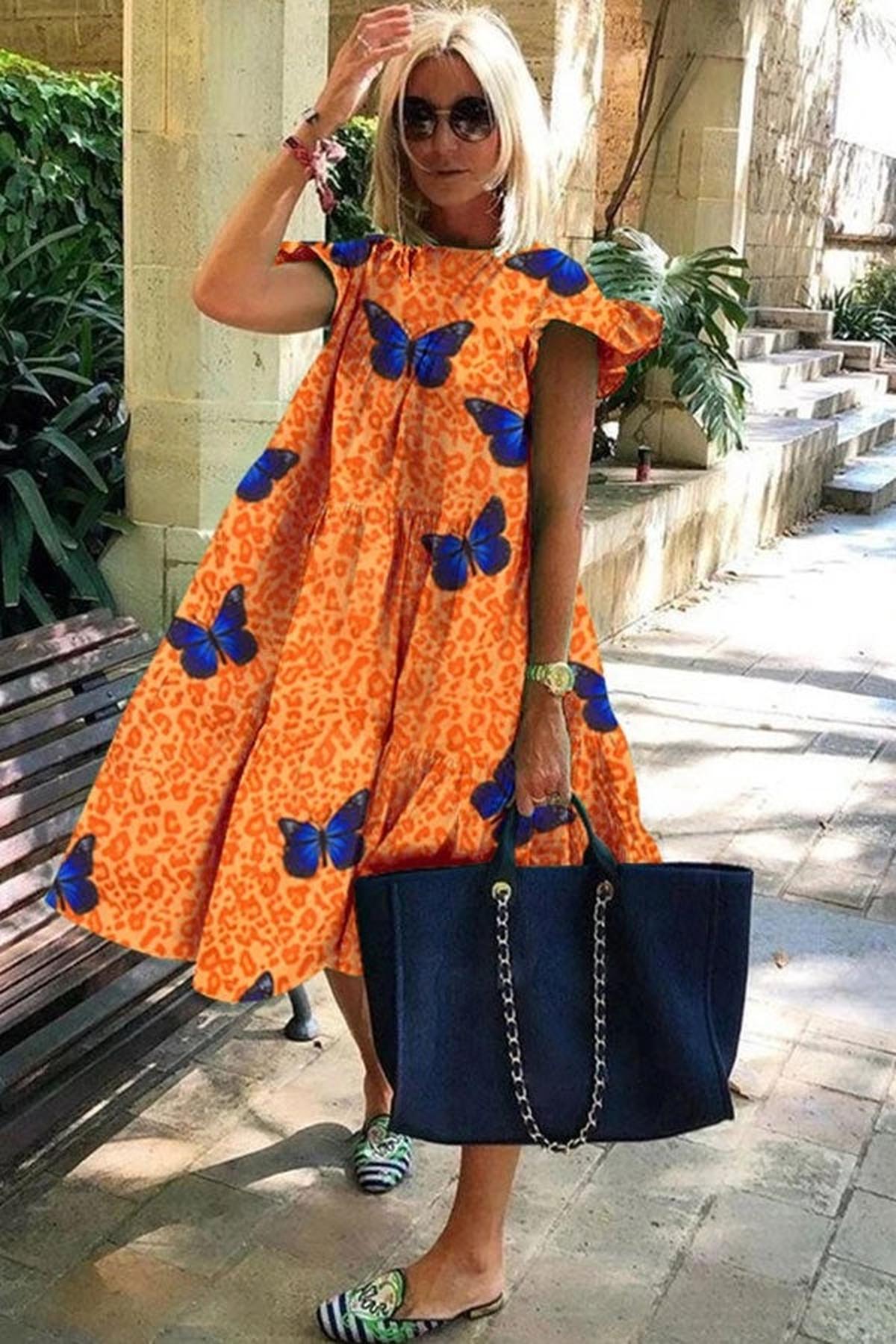 Women's Floral Print A-Line Summer Dress