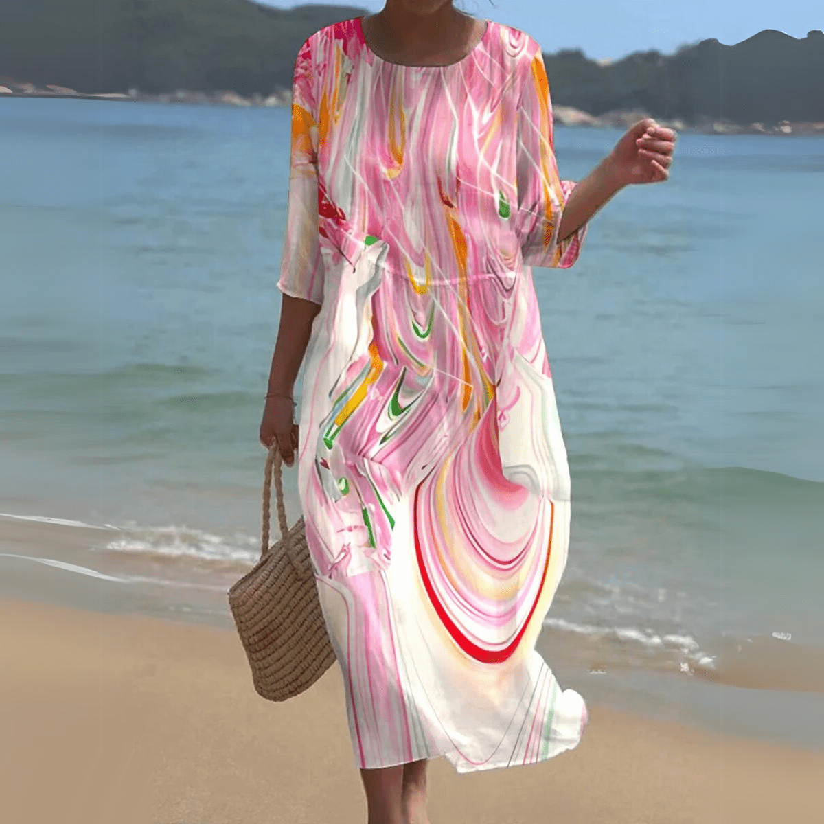 Women's Flowy Lightweight Midi Dress