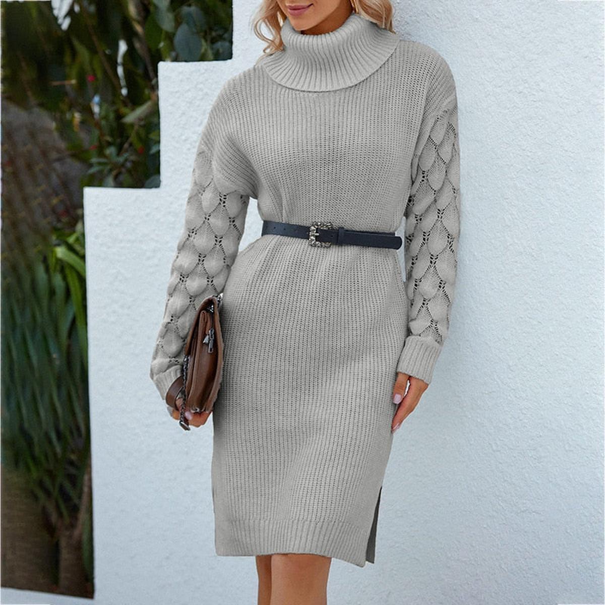 Women's Lace-Accented Knit Dress