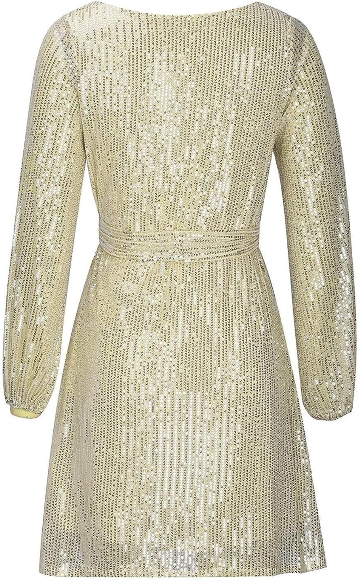 Women's Loose Mini Party Dress With Sequins