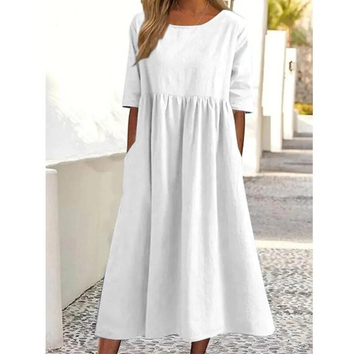 Women's Versatile Spring Dress With Pockets