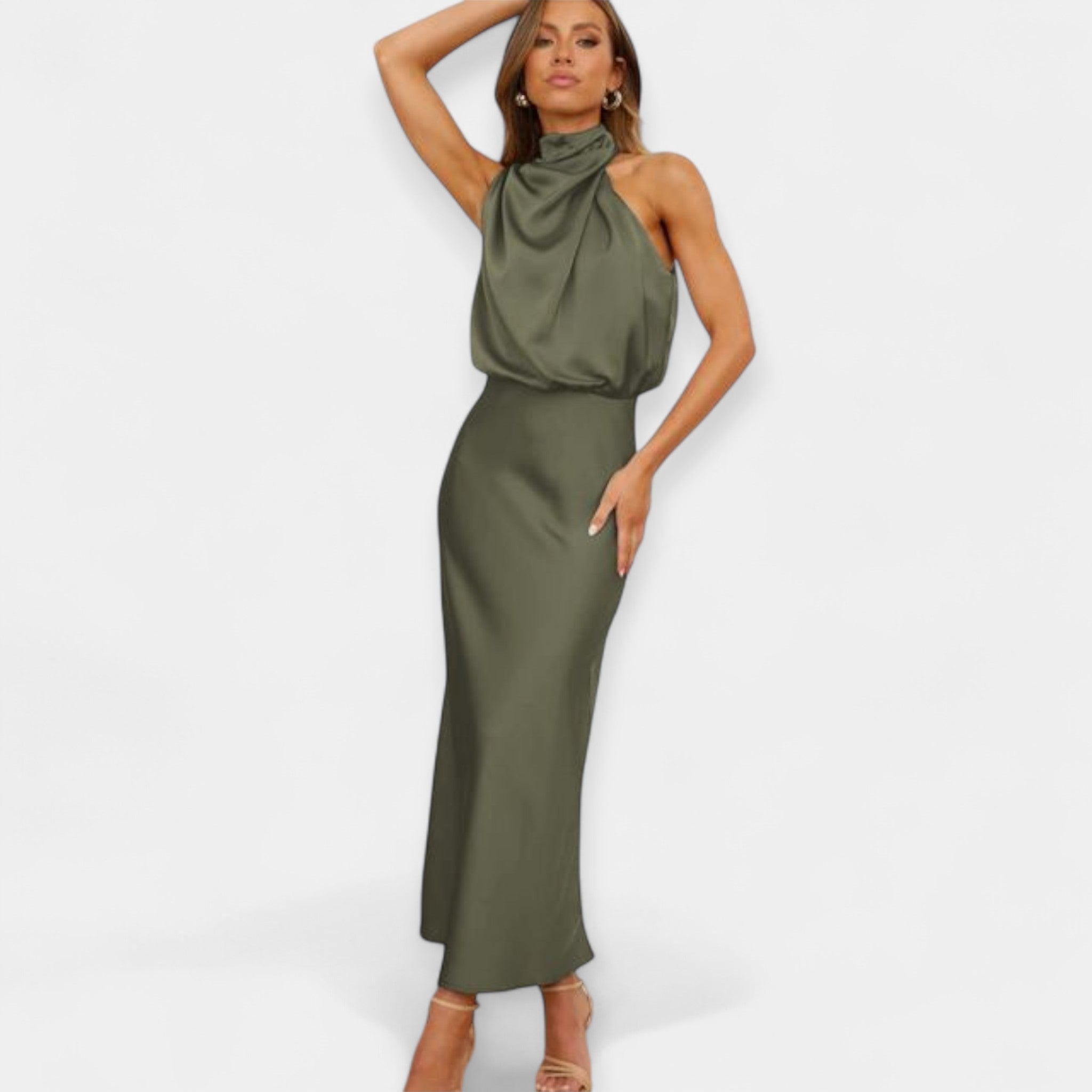 Rochie elegantă fără umeri