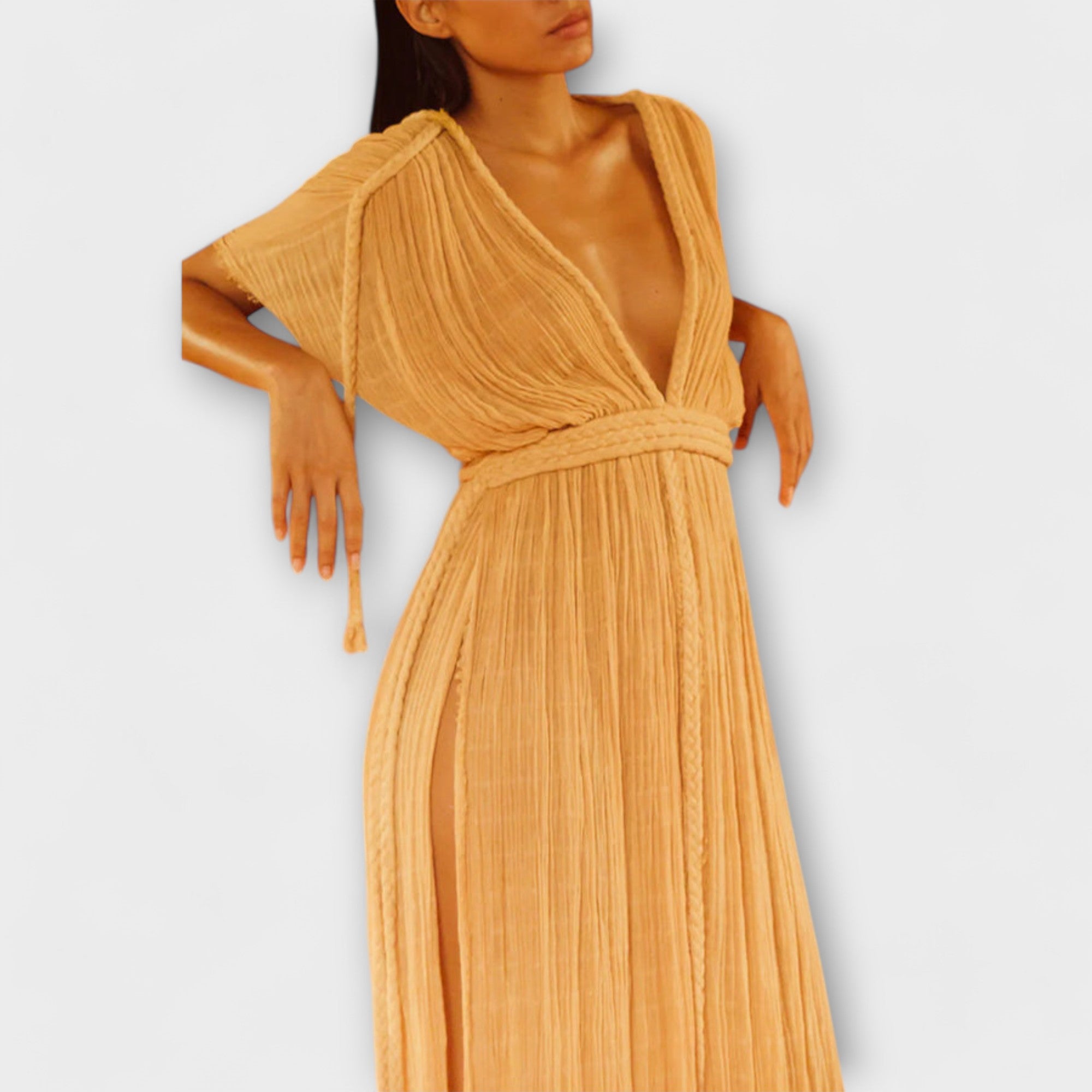 Kimono-Maxikleid v gréckom štýle