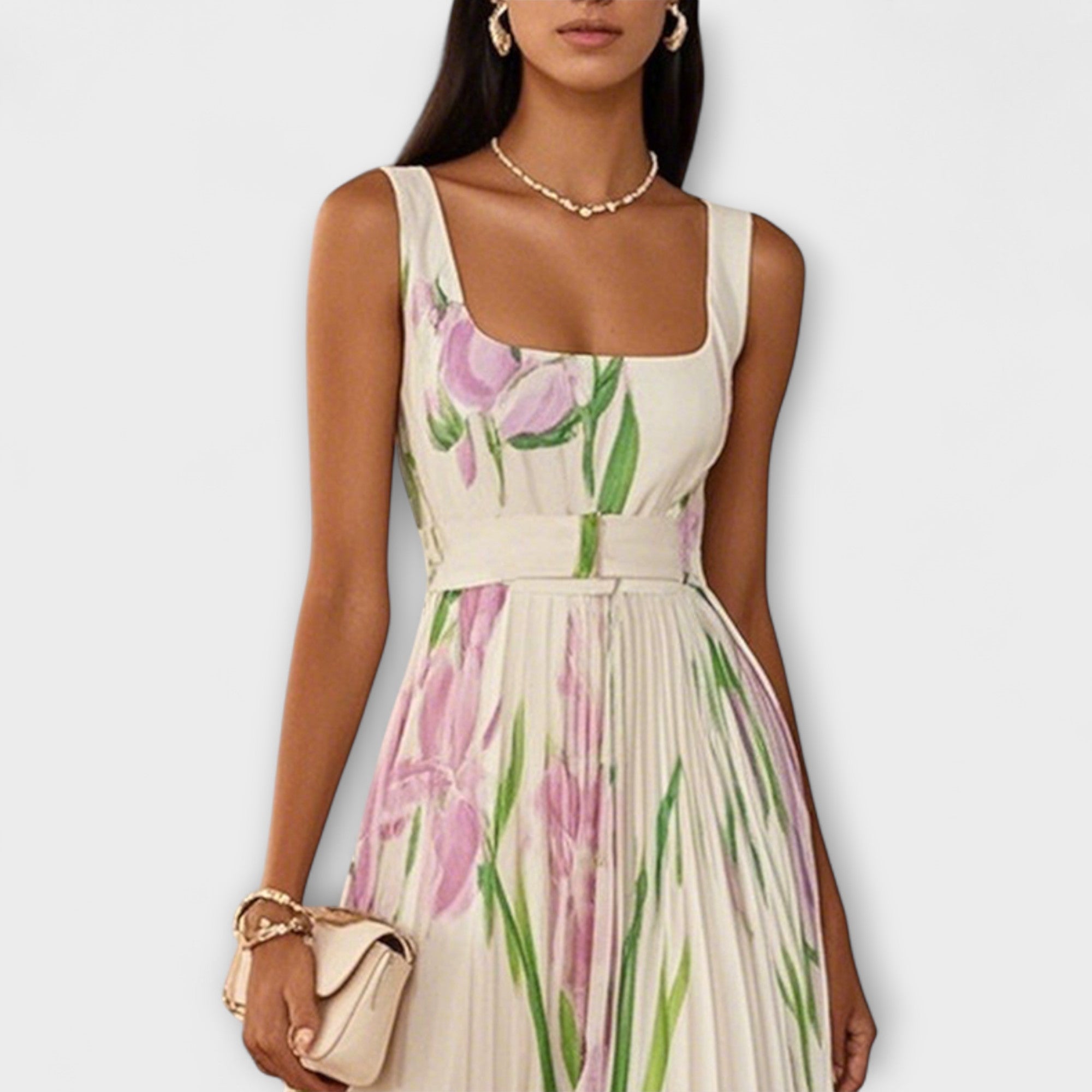 Floral Chiffon Maxi Dress