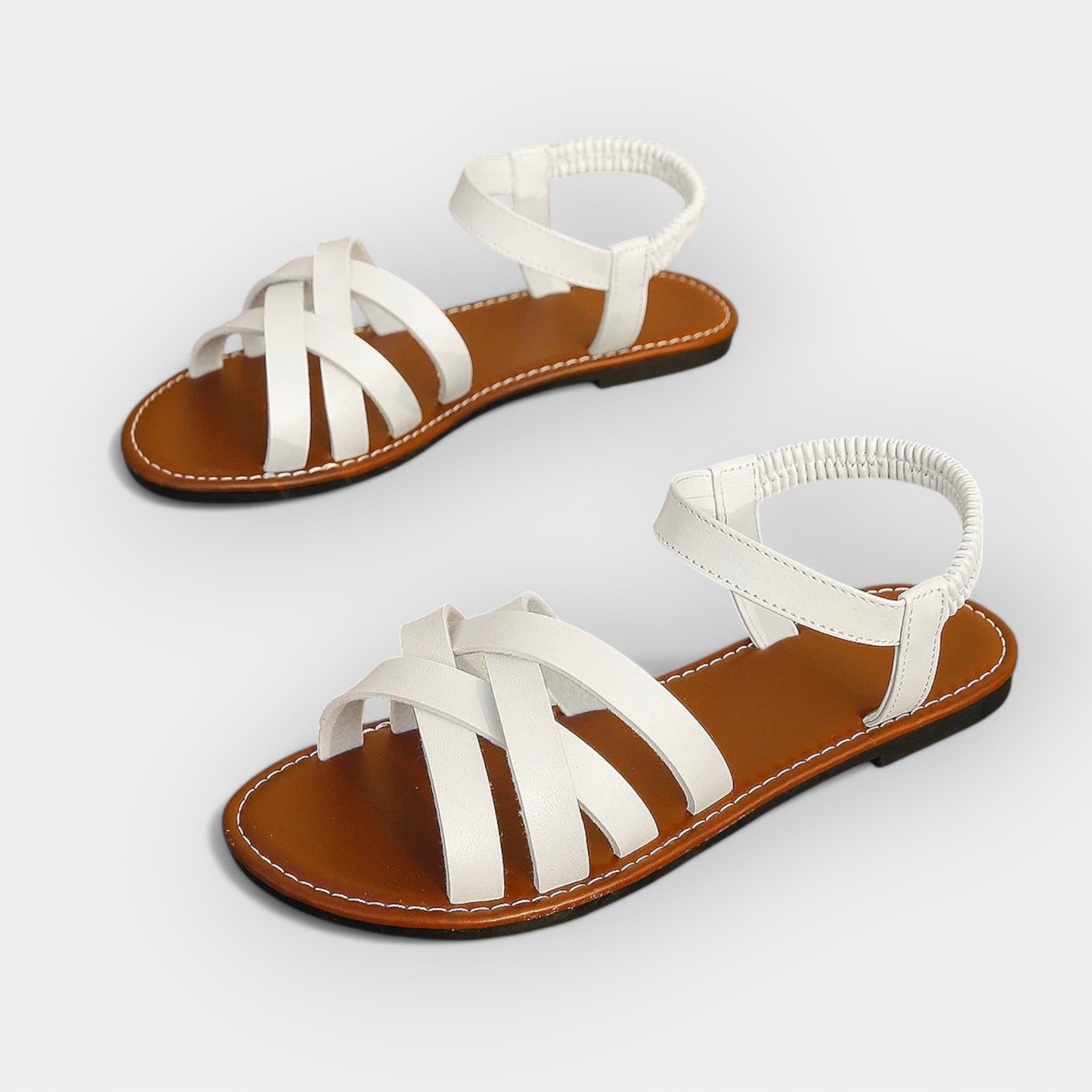 Sandale lucrate manual cu barete