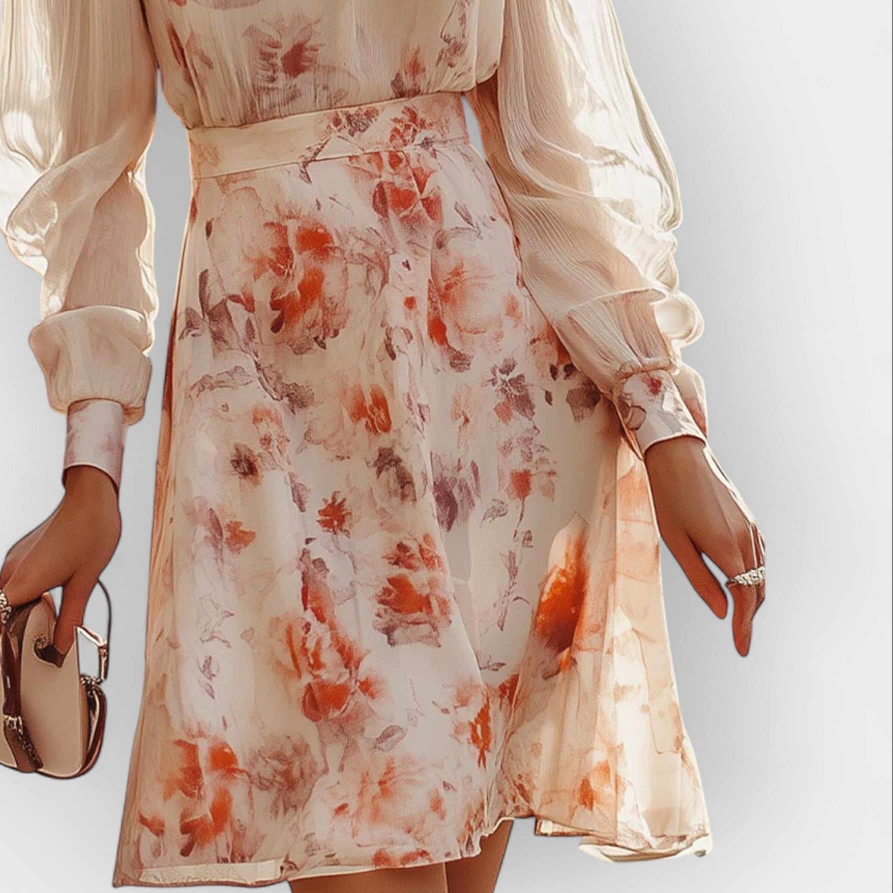 Rochie romantică cu pliuri
