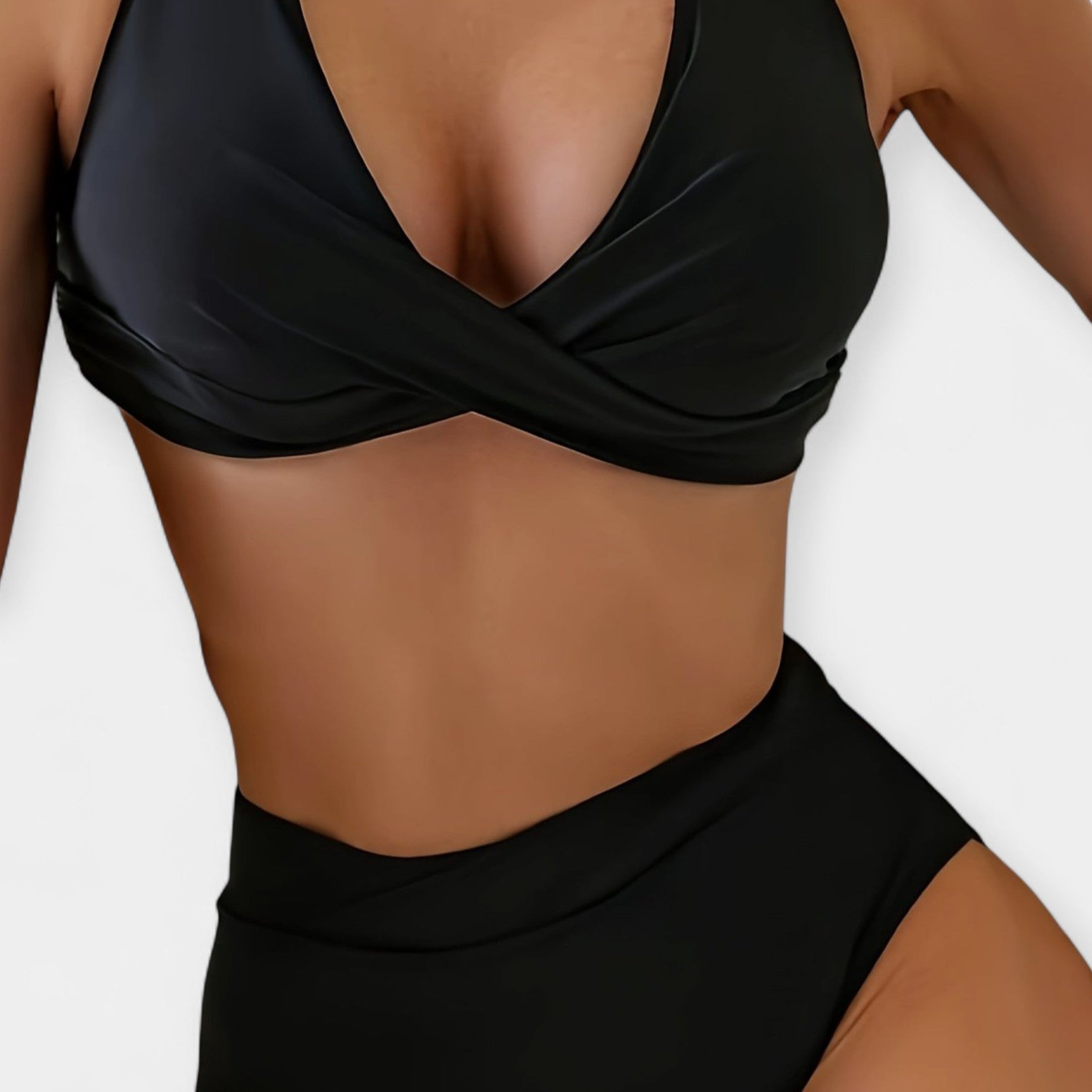Bikini stilat din două piese monocrom