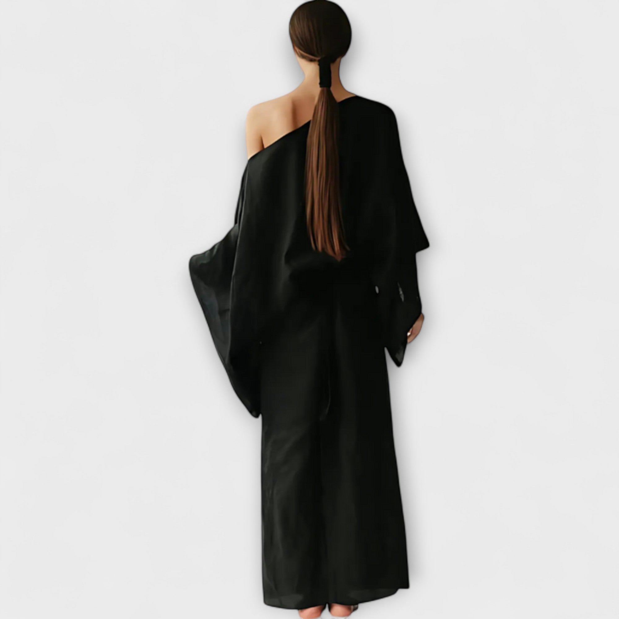 Dana - Kimono šaty z ľanu a bavlny