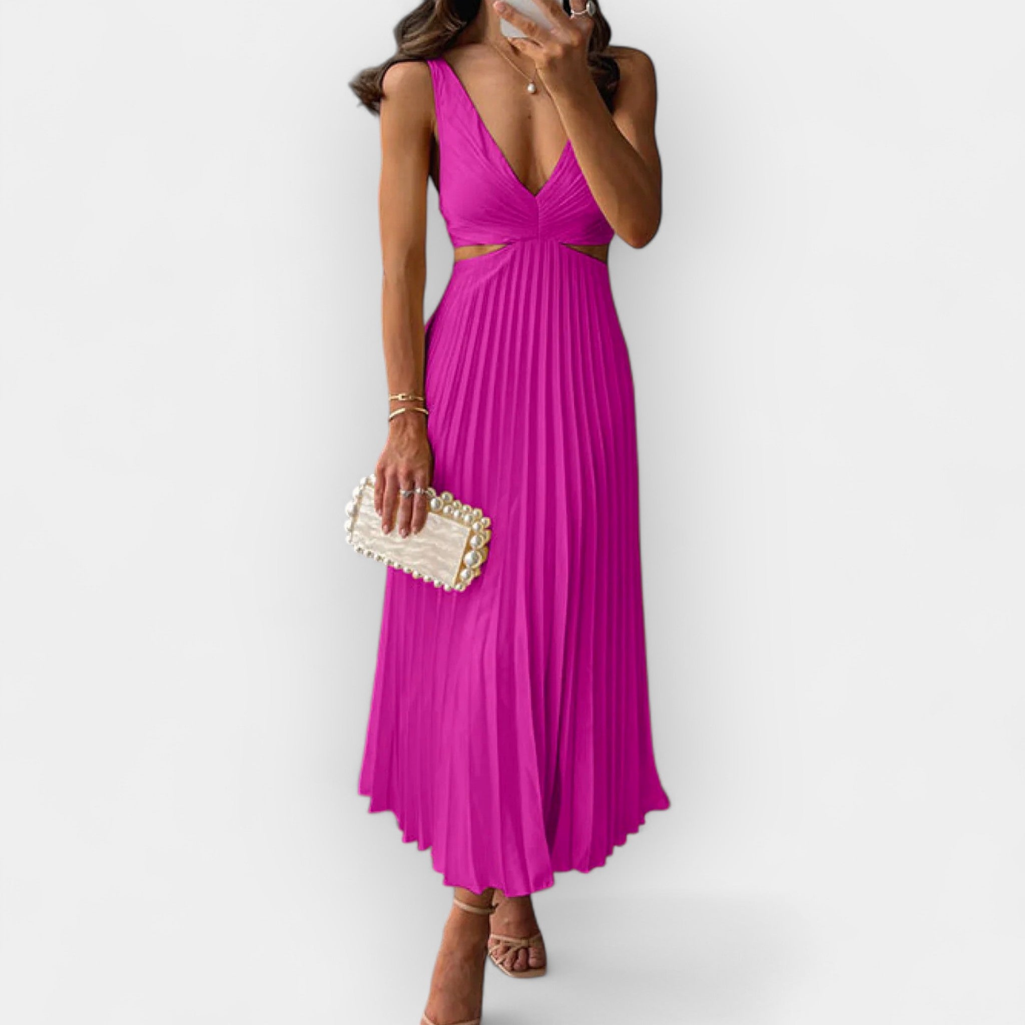 Rochie midi strălucitoare