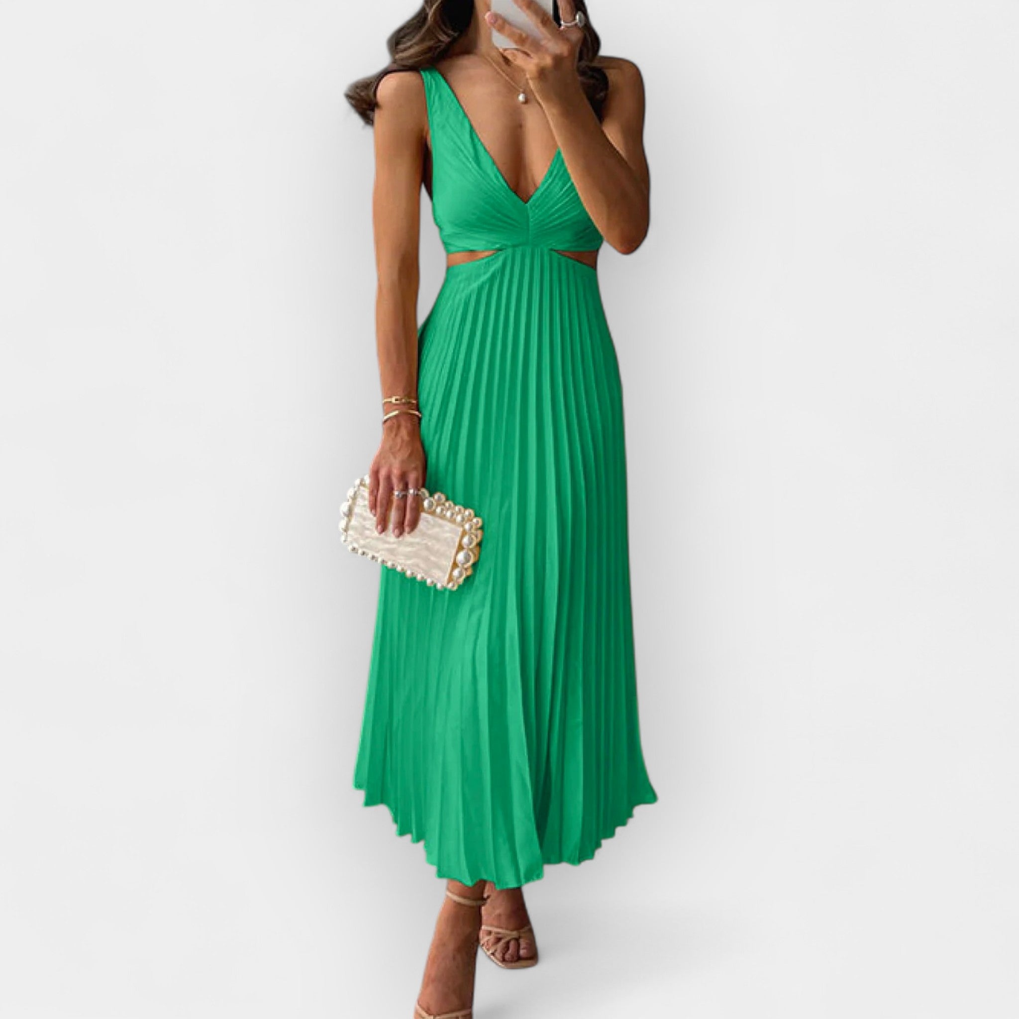 Rochie midi strălucitoare