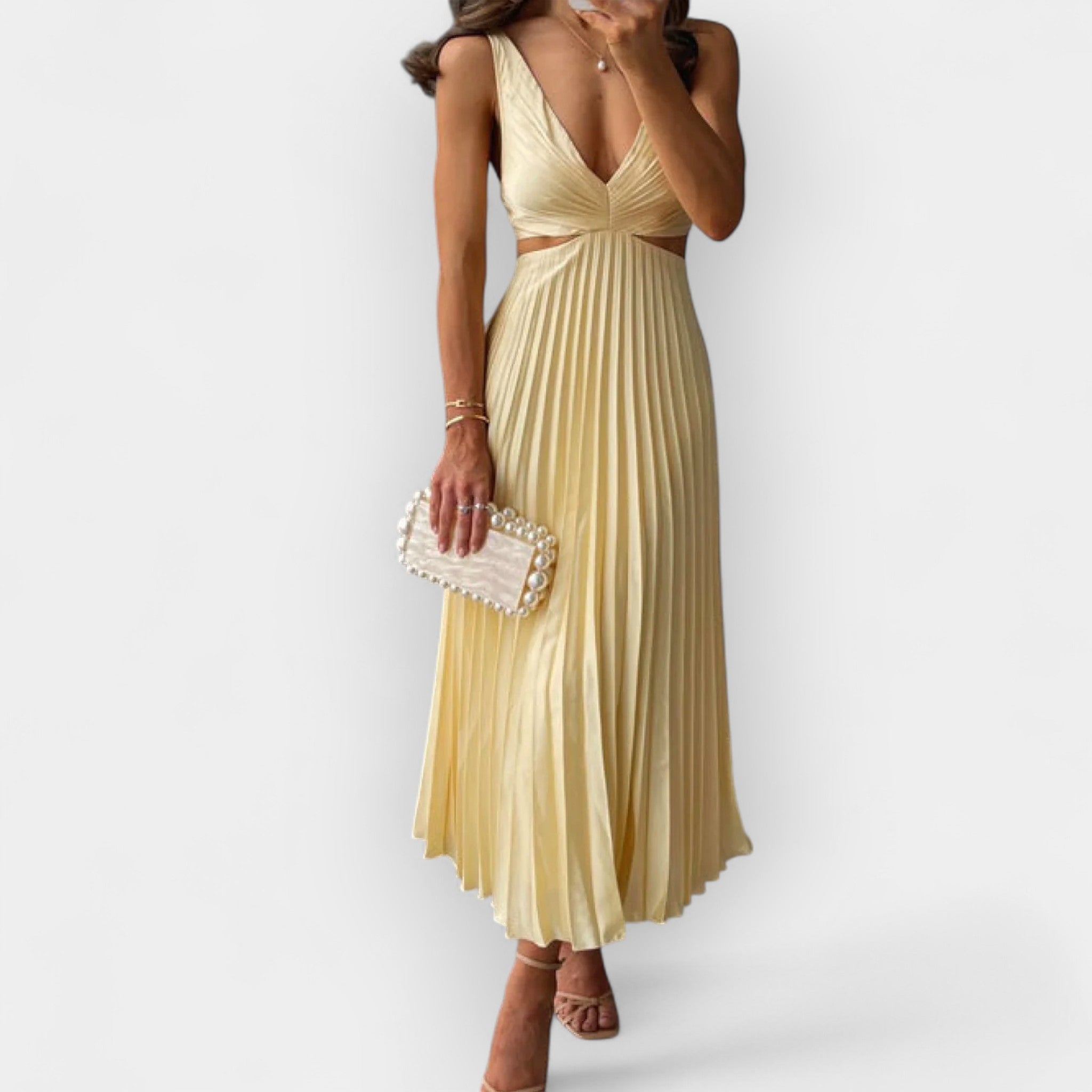 Rochie midi strălucitoare