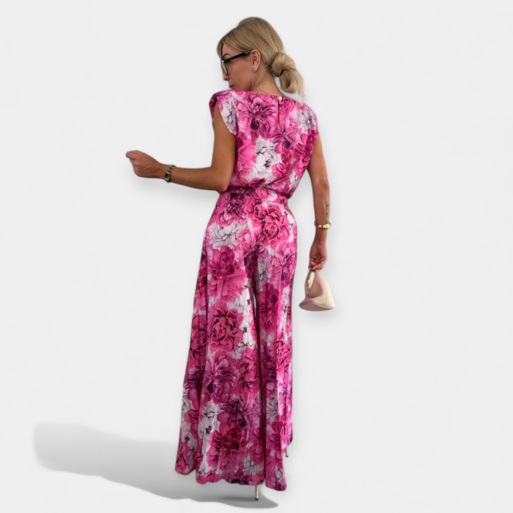 Set de vară cu top și pantaloni largi